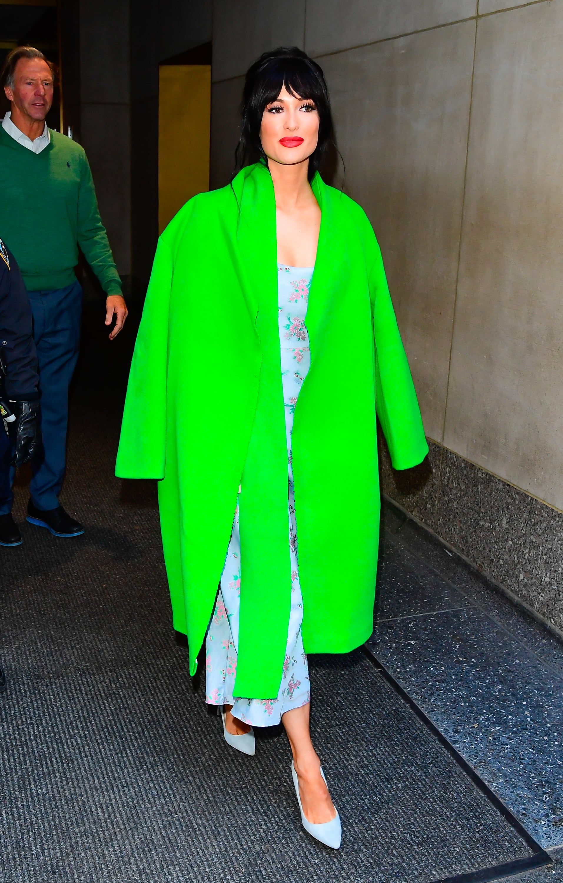 Bright shop green coat