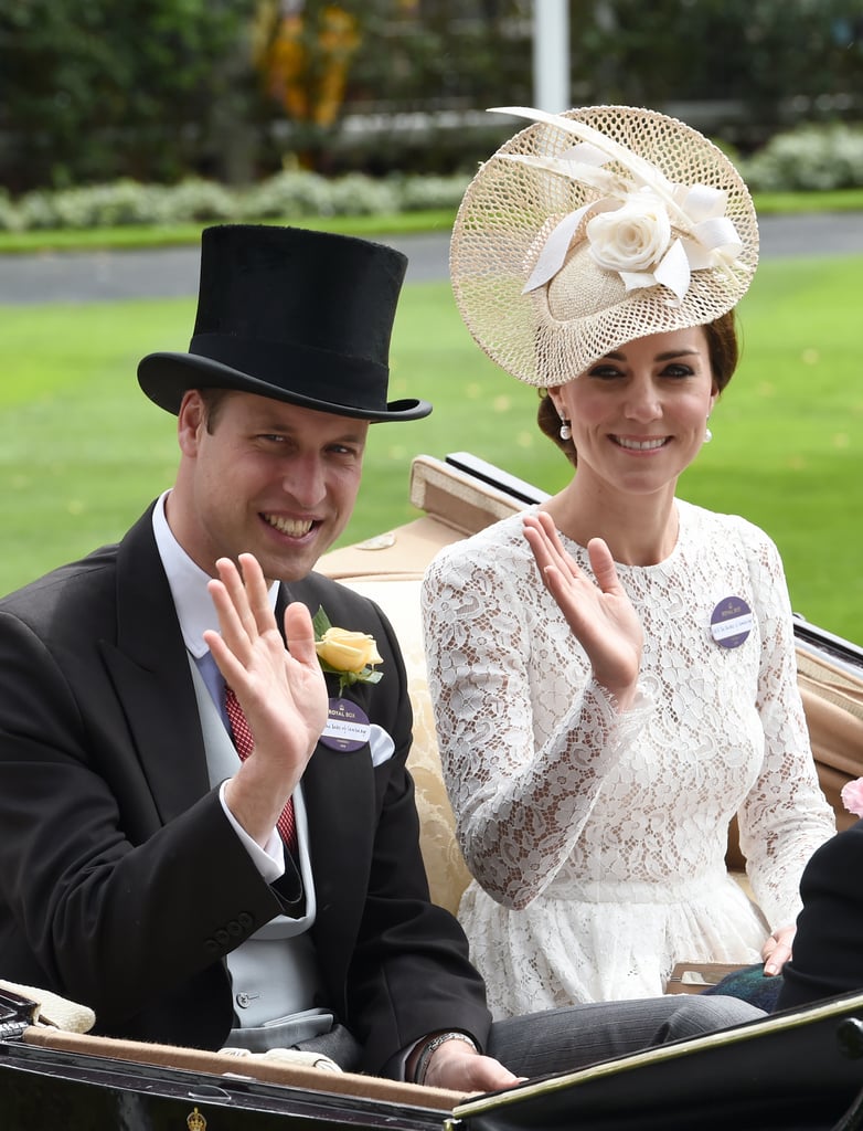 The couple beamed upon arriving for the second day of the Royal Ascot in Ascot, England, in June 2016.