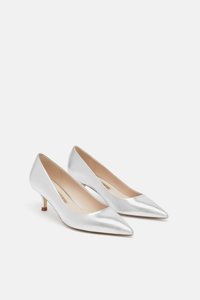 Zara Laminated Leather High Heel Shoes