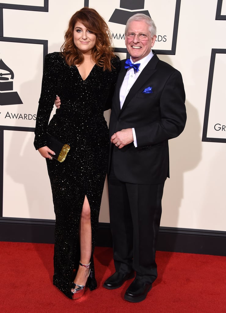 Meghan Trainor's dad, Gary, accompanied the singer to Grammys.