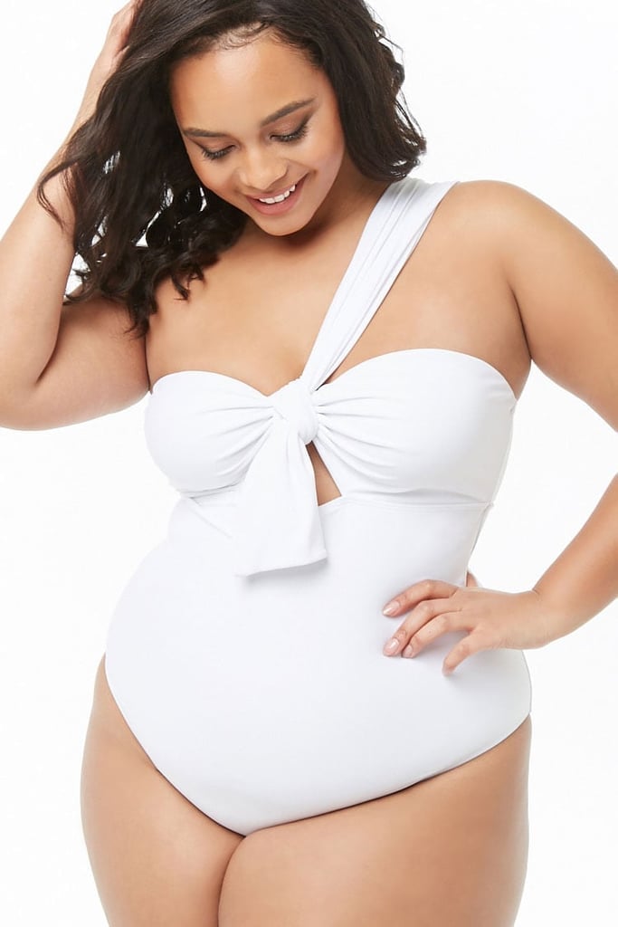 Plus Size One-Shoulder Swimsuit