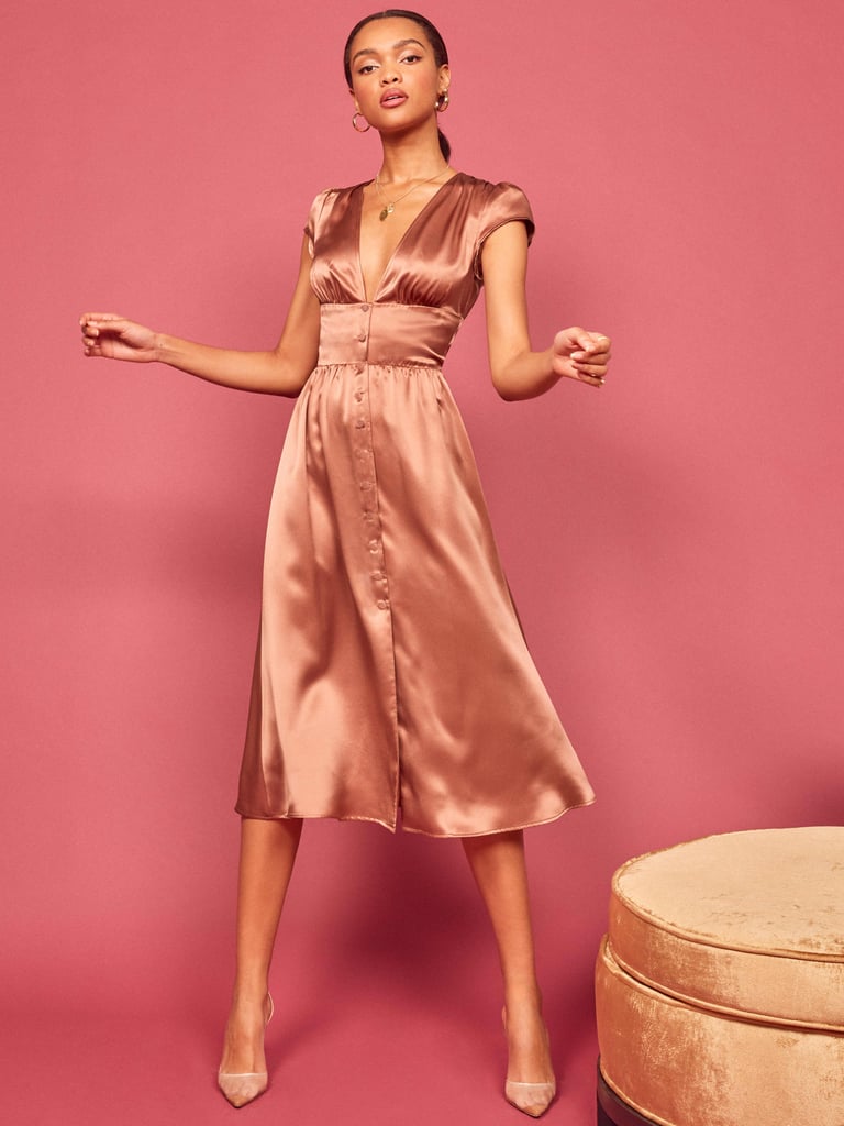 Reformation Charleigh Dress Best Silk Dresses Popsugar Fashion Uk