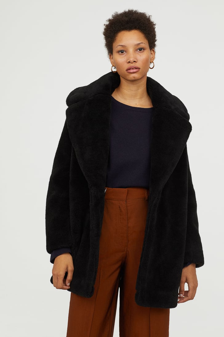 H&M Short Faux Fur Coat | Best Coats From H&M 2018 | POPSUGAR Fashion ...
