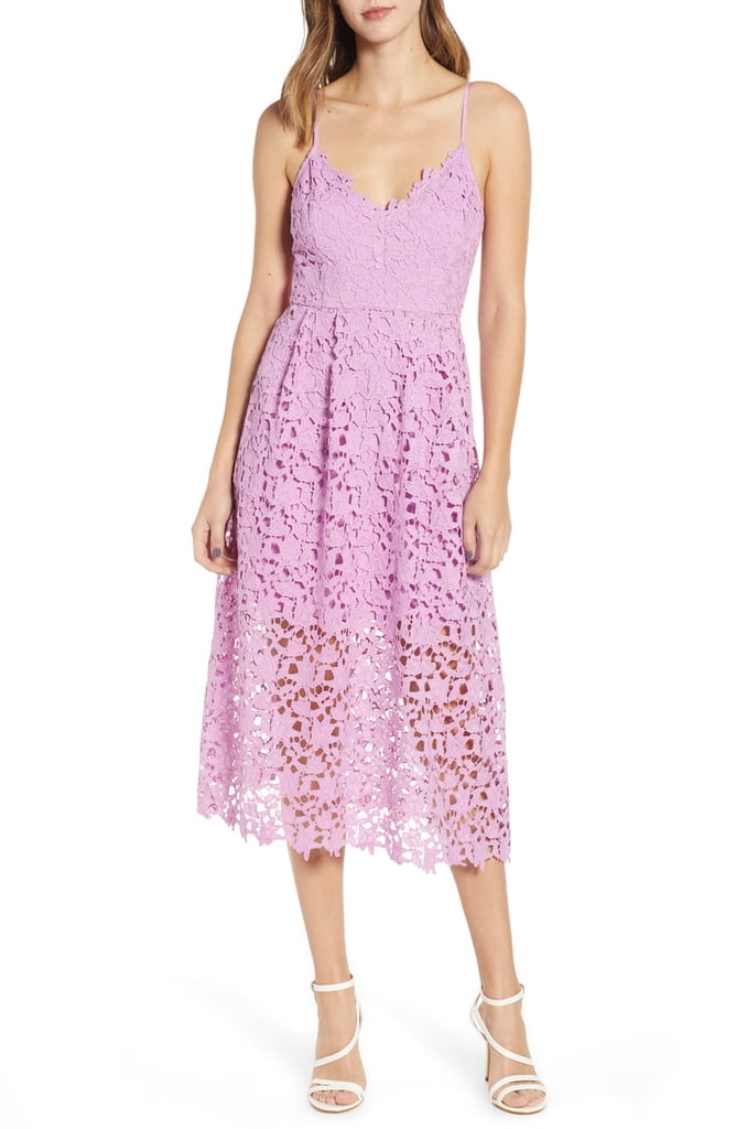 lace midi dress for wedding guest