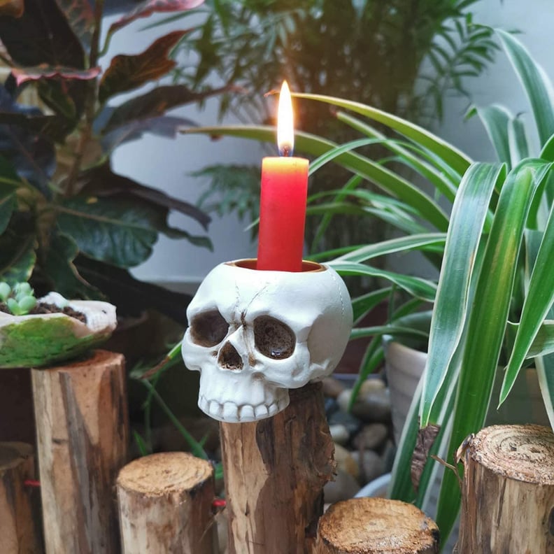 Lucktae Skeleton Skull Candlestick Holder