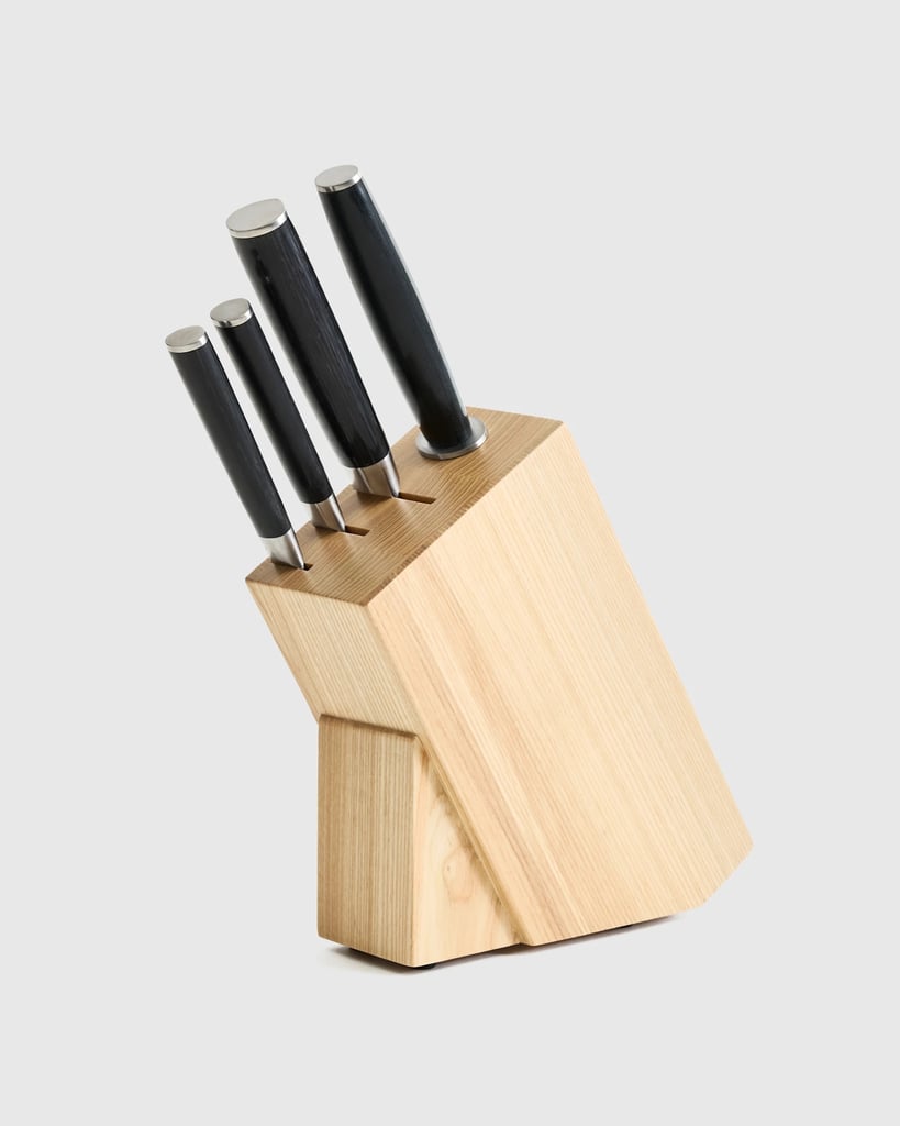 Quince Japanese Damascus Steel Knife Block Set