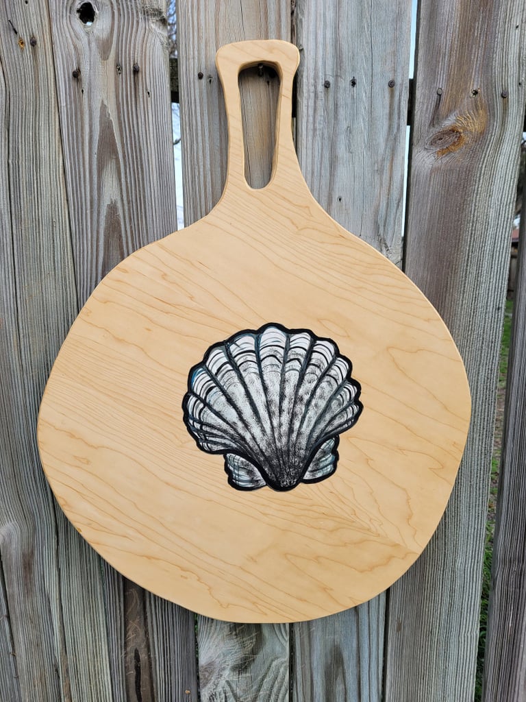 Hand Carved, Hand Painted Charcuterie/Bread Board