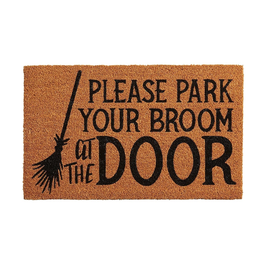 Halloween Park Your Broom Doormat
