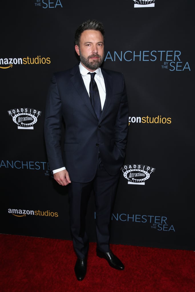 Ben Affleck stepped out solo for the premiere of Amazon's Manchester by the Sea in LA on Monday night. The actor donned a navy suit and was on hand to support his brother, Casey, who stars in the drama alongside Michelle Williams. While Ben didn't have his family by his side, his best friend Matt Damon was also in attendance with his wife, Luciana Barroso. Over the weekend, Ben was spotted heading to church with estranged wife Jennifer Garner, and even though the two are in the middle of a divorce, they continue to maintain a united front for the sake of their kids.