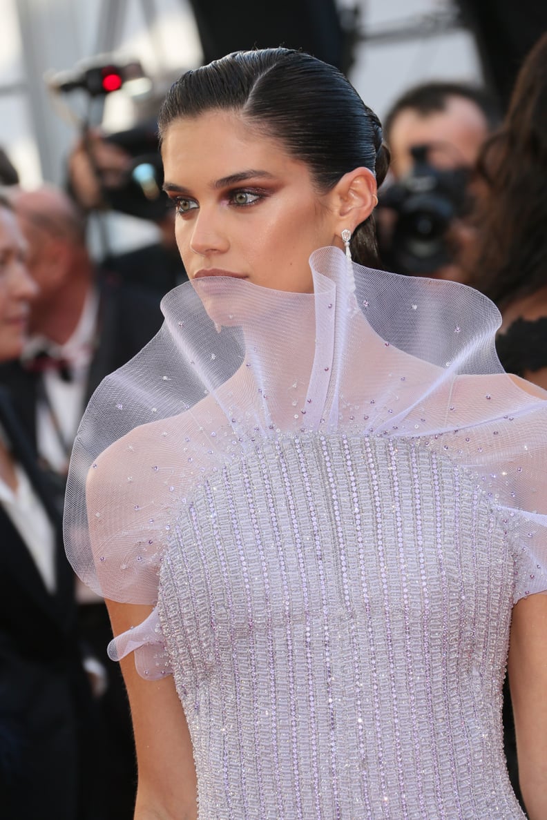 The Ruffles on Sara Sampaio's Armani Prive Jumpsuit