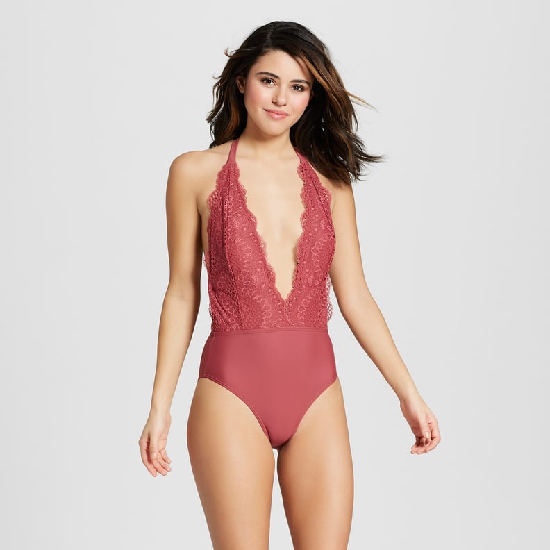 Women's Lace Plunge One Piece