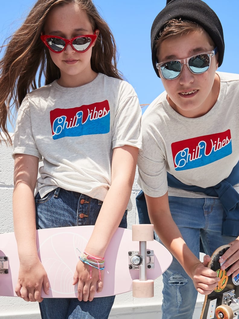 POPSUGAR x Old Navy Graphic Drop-Tail Unisex Tee For Kids