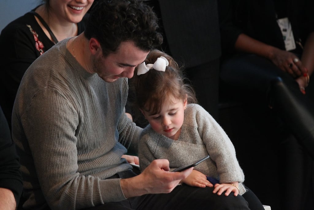 Kevin Jonas and Daughter Alena at New York Fashion Week 2017