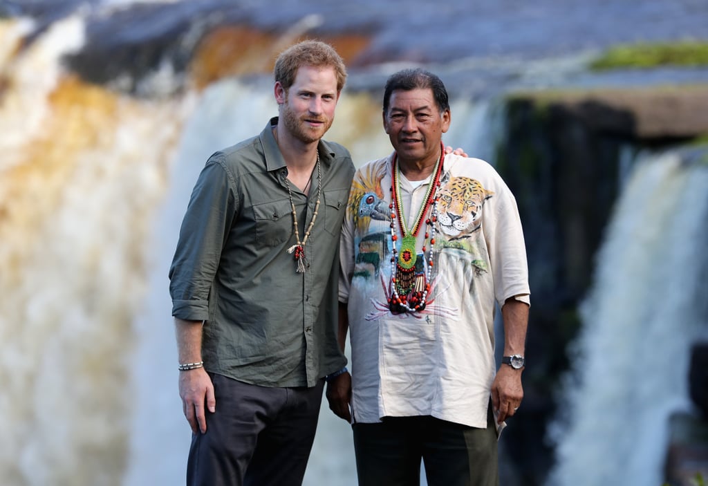 Prince Harry at Kaieteur Falls During Caribbean Tour 2016