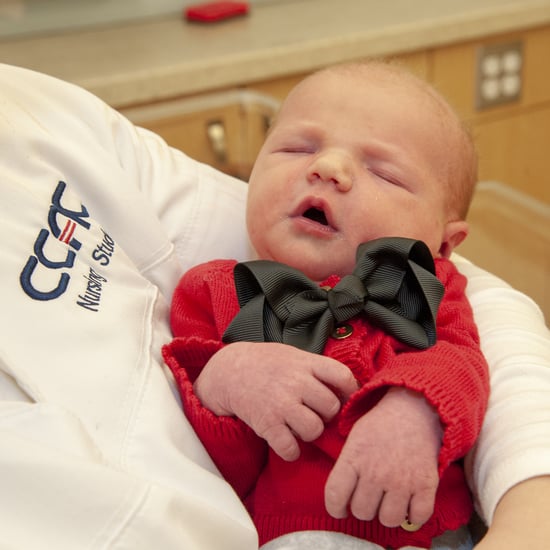 Newborn Babies Dressed as Mister Rogers For Cardigan Day
