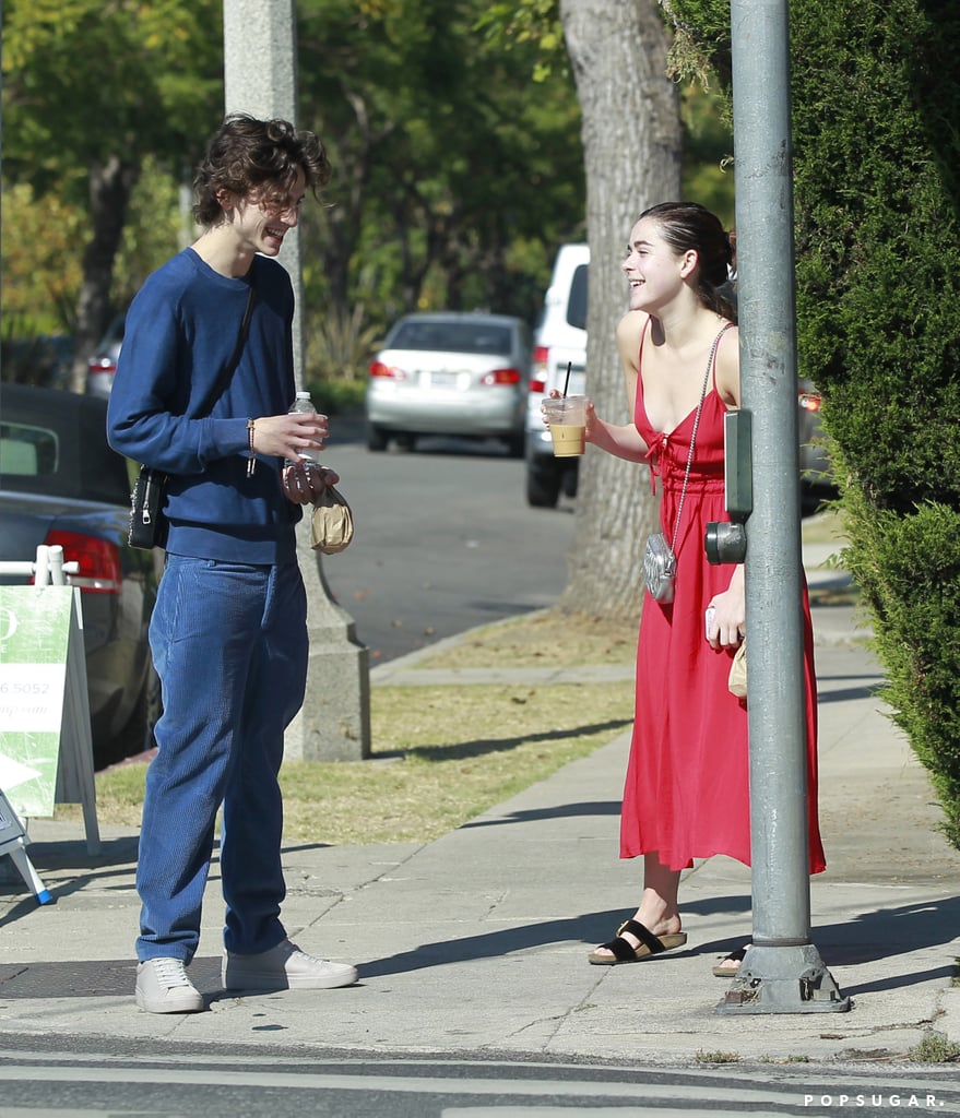 Timothée Chalamet and Kiernan Shipka Grab Coffee in LA | POPSUGAR ...