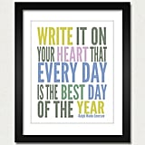 All the colors come together for word-art perfection in this Write It on Your Heart ($10) print.
