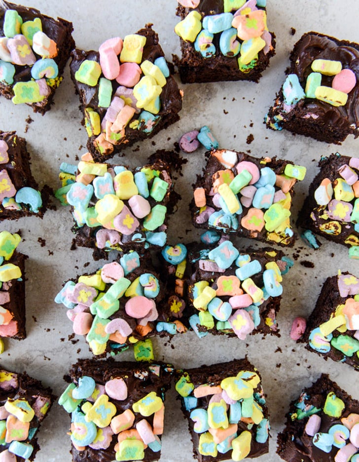 One-Bowl Fudgy Whiskey Cake With Lucky Charms