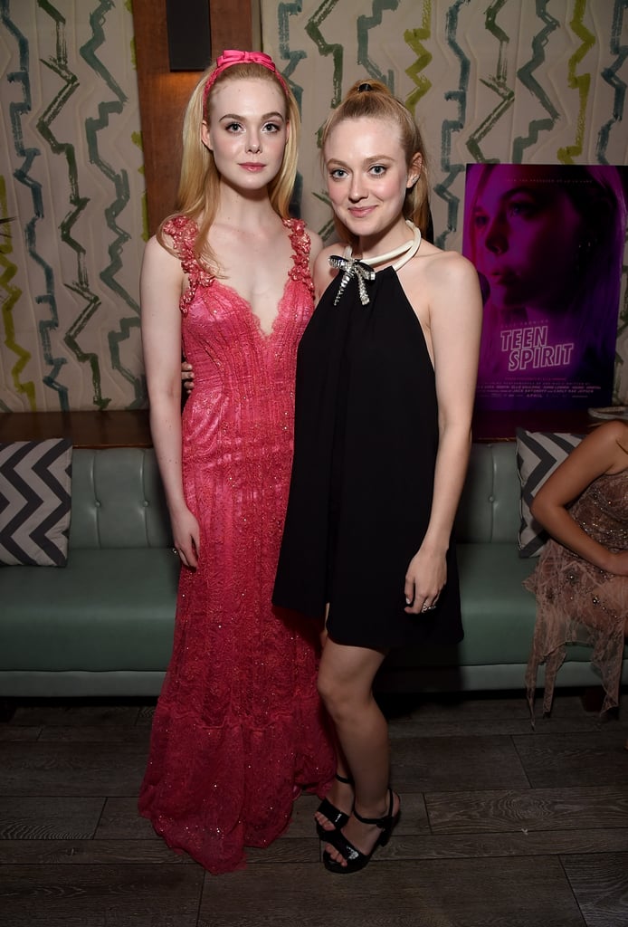 Elle Fanning Pink Rodarte Dress at Teen Spirit Premiere