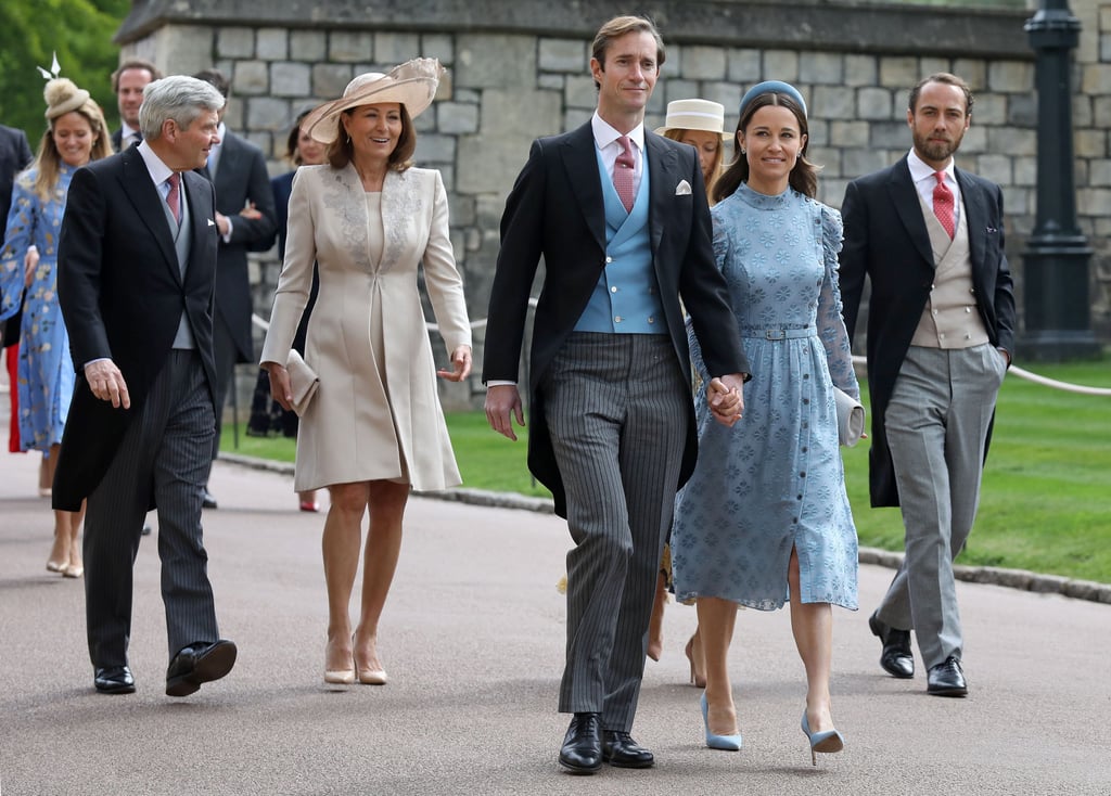 Pippa Middleton Blue Dress at Lady Gabriella Windsor Wedding