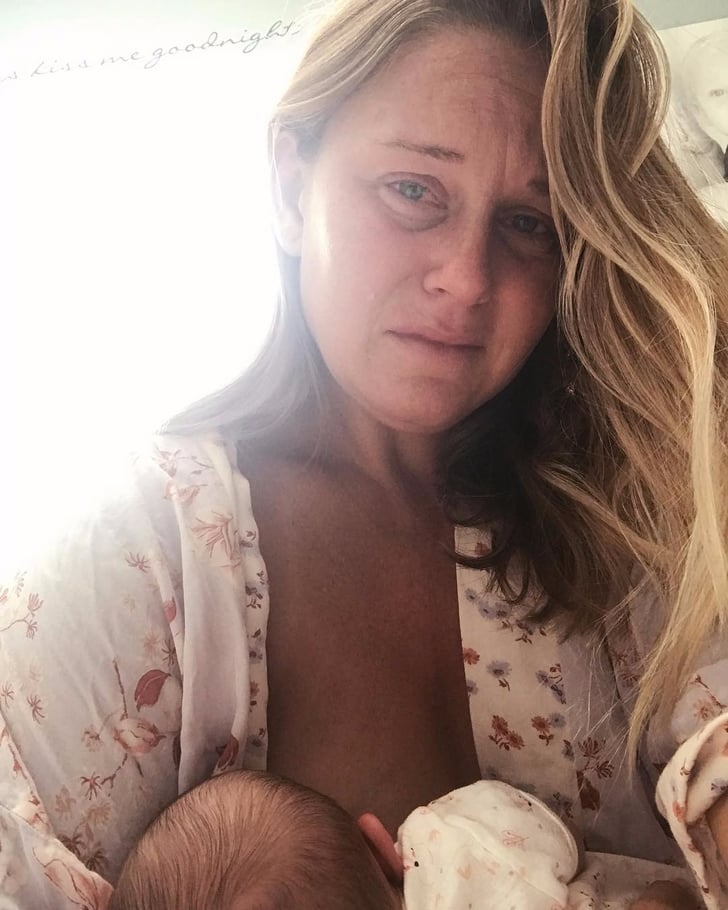 Moms Crying Breastfeeding Selfie Popsugar Moms 