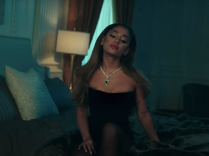 Wearing A Black Bodysuit With Tights A Diamond Necklace And Gucci See Ariana Grandes 6434