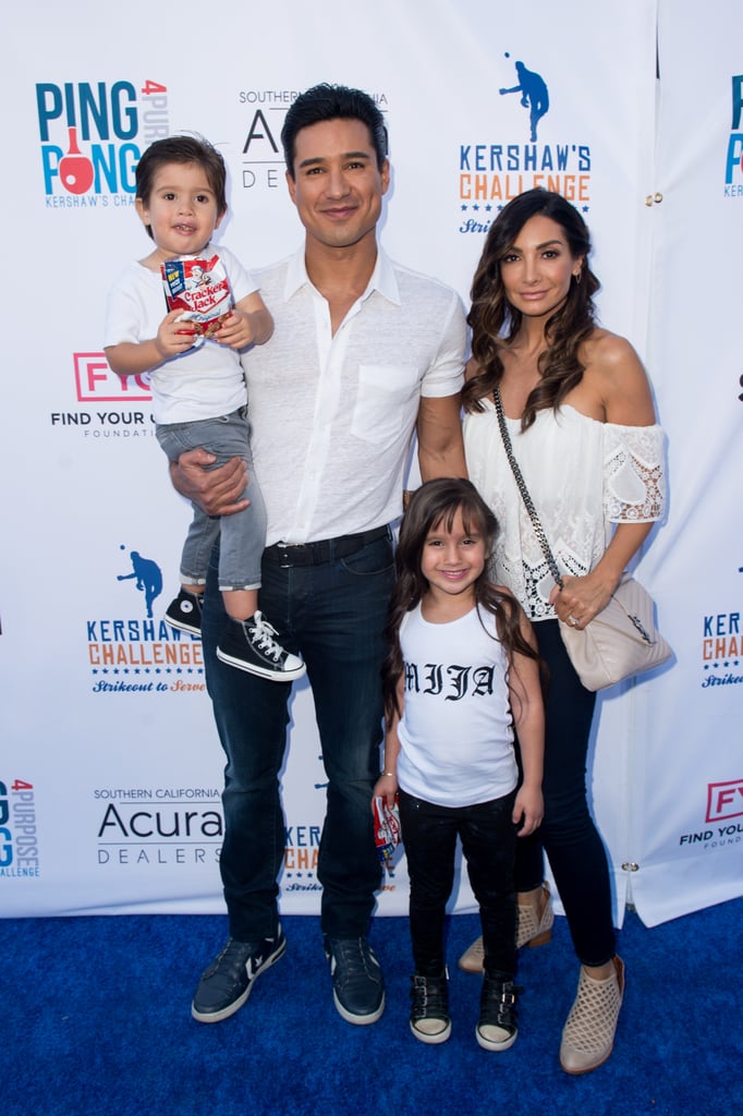 Mario Lopez and Family at Celebrity Ping-Pong Event 2016