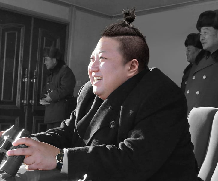 Supreme Leader Of North Korea Kim Jong Un Politicians With Man Buns Popsugar Beauty Photo 4