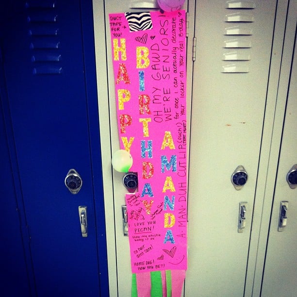 Decorating Friends' Lockers For Their Birthdays