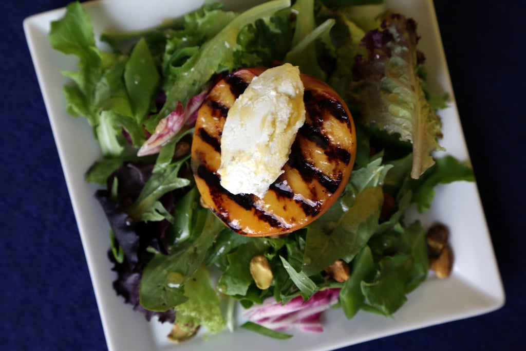 Grilled Peach Salad With Goat Cheese