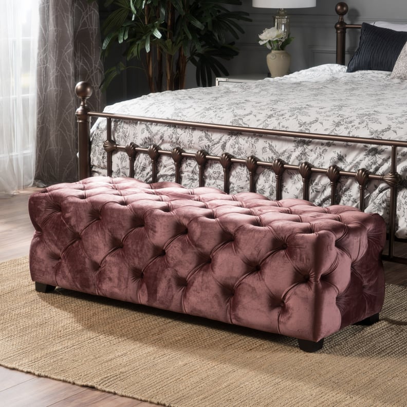 Nehemiah Tufted Velvet Ottoman Bench