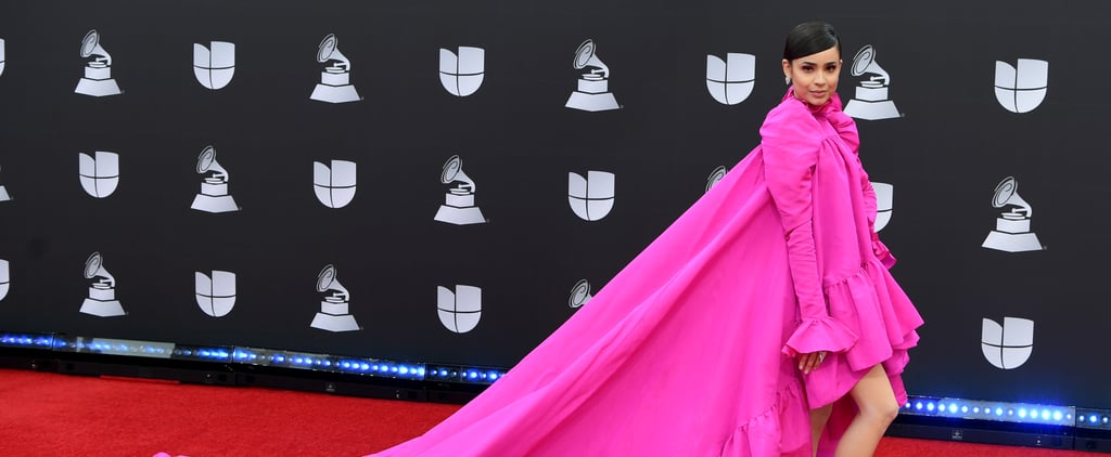 Sofia Carson Pink Giambattista Valli Dress at Latin Grammys