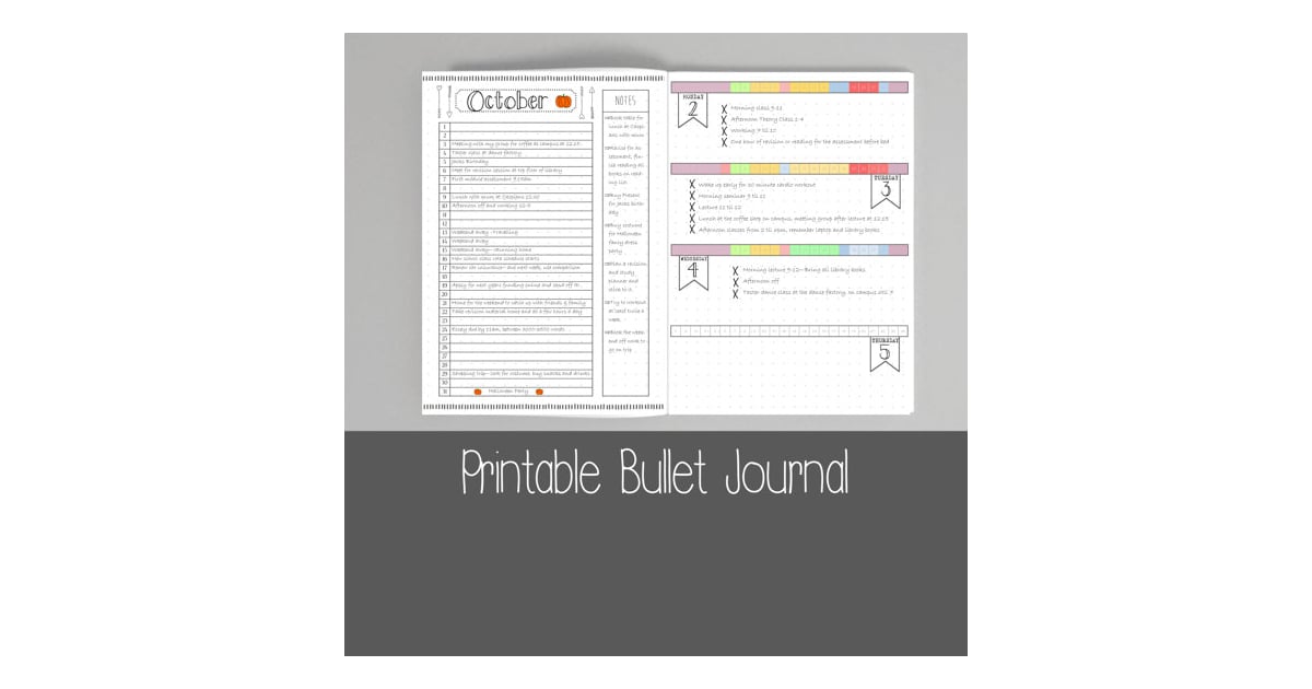 Printable Bullet Journal Pages | Bullet Journal Shopping Guide