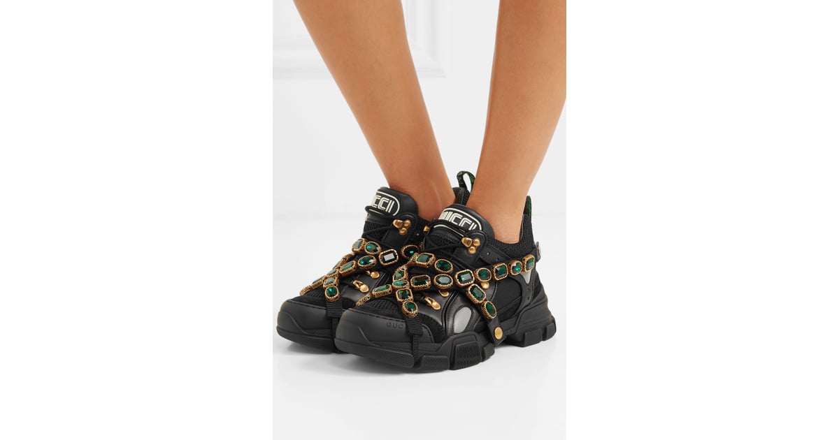 gucci flashtrek on feet