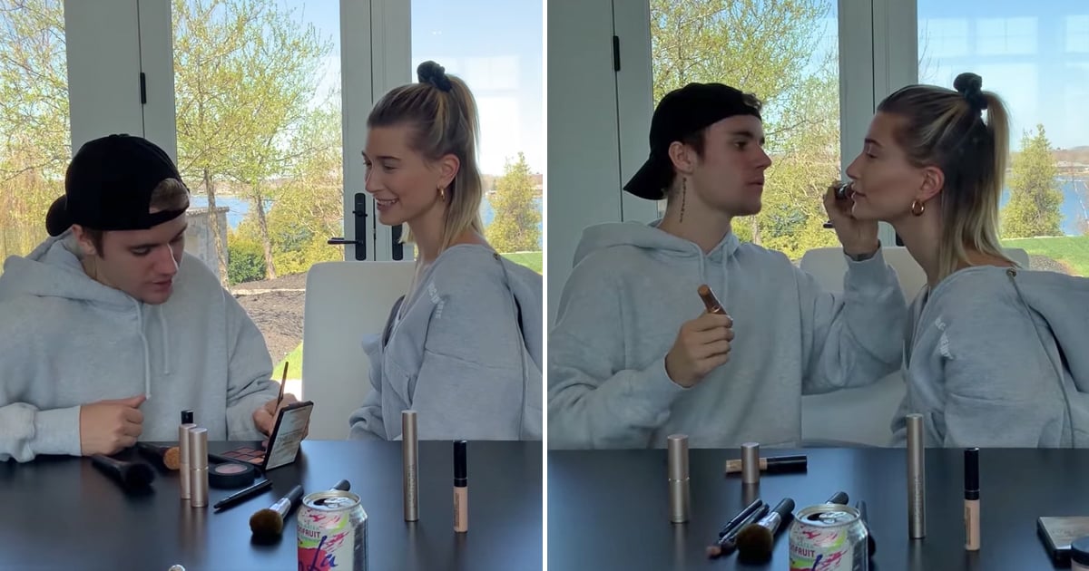 Justin Bieber Does Hailey Bieber's Makeup | Video | PS Beauty