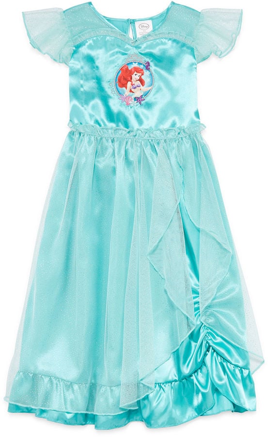 Short-Sleeve Little Mermaid Gown