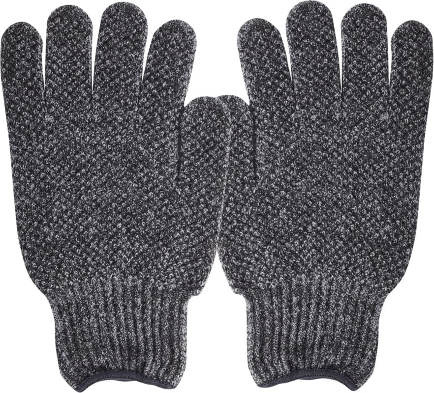 "Even during the dry and cold Winter months, I like to keep my hands looking young with a pair of exfoliating gloves. These ones help improve the outer appearance while helping skin 'detox.'"   
 Charcoal Exfoliating Gloves ($7)