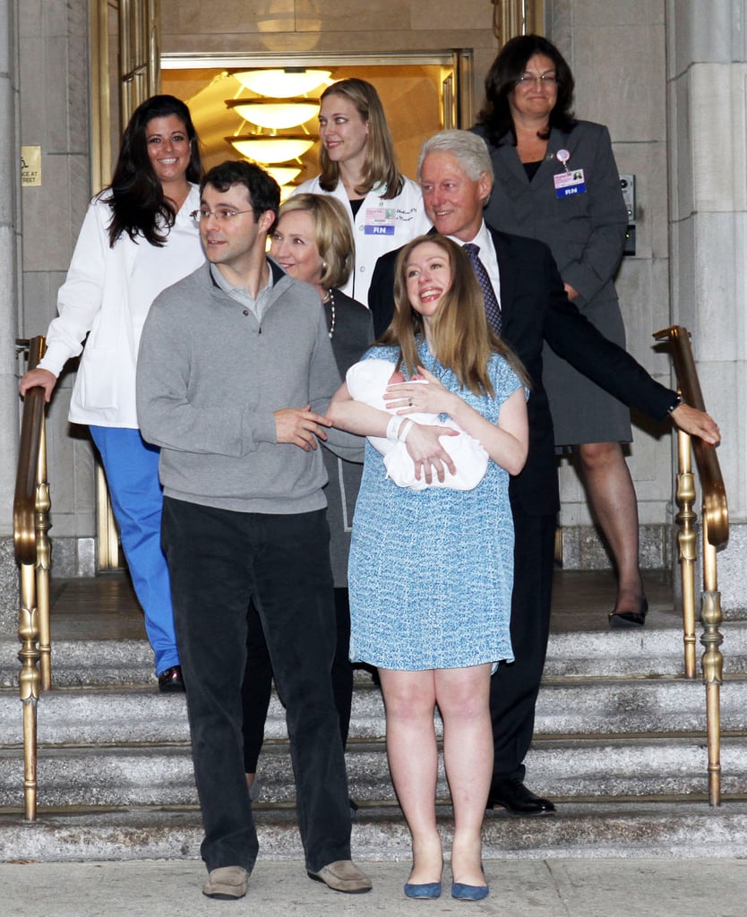 Chelsea Clinton Leaving the Hospital With Her Baby 2014 ...