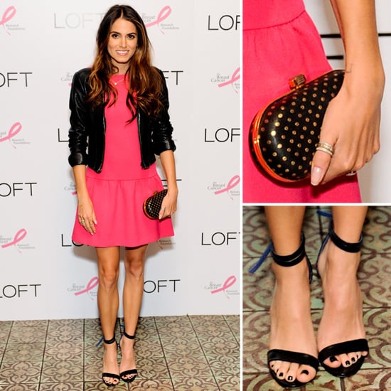 pink dress black blazer