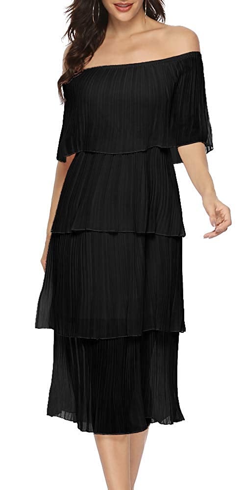 amazon black dresses uk