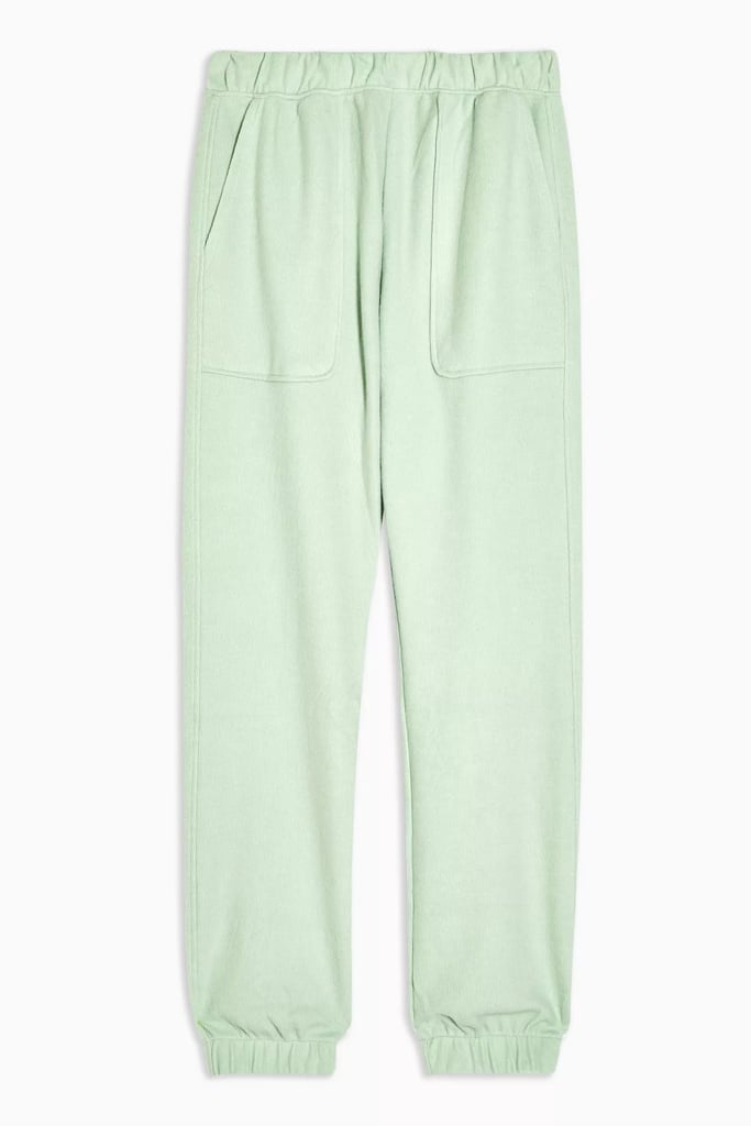 Topshop Green Brushed Oversized Joggers