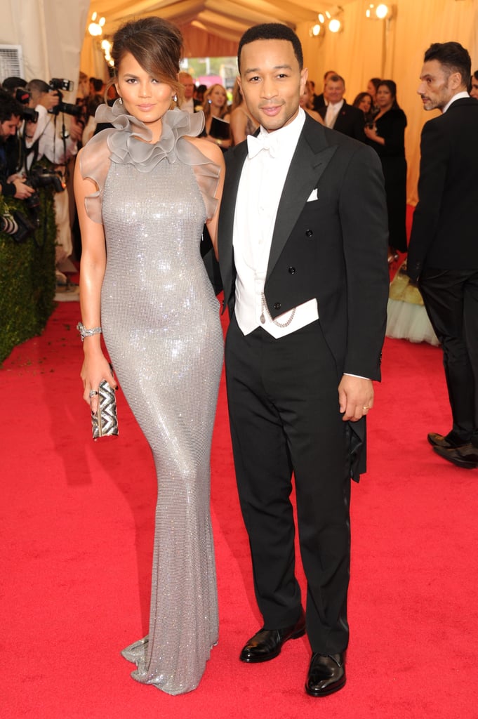 Chrissy Teigen and John Legend at the Met Gala 2014 POPSUGAR Celebrity