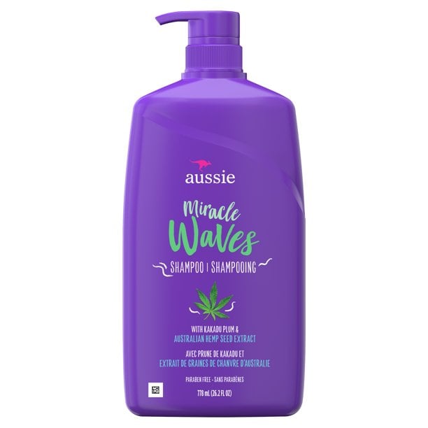 Aussie Miracle Waves Shampoo with Hemp Seed