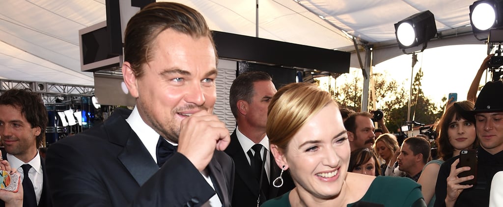 Kate Winslet and Leonardo DiCaprio at the SAG Awards 2016