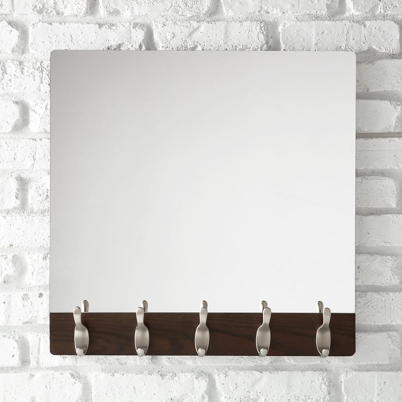 Umbra Walnut Five-Hook Wave Mirror