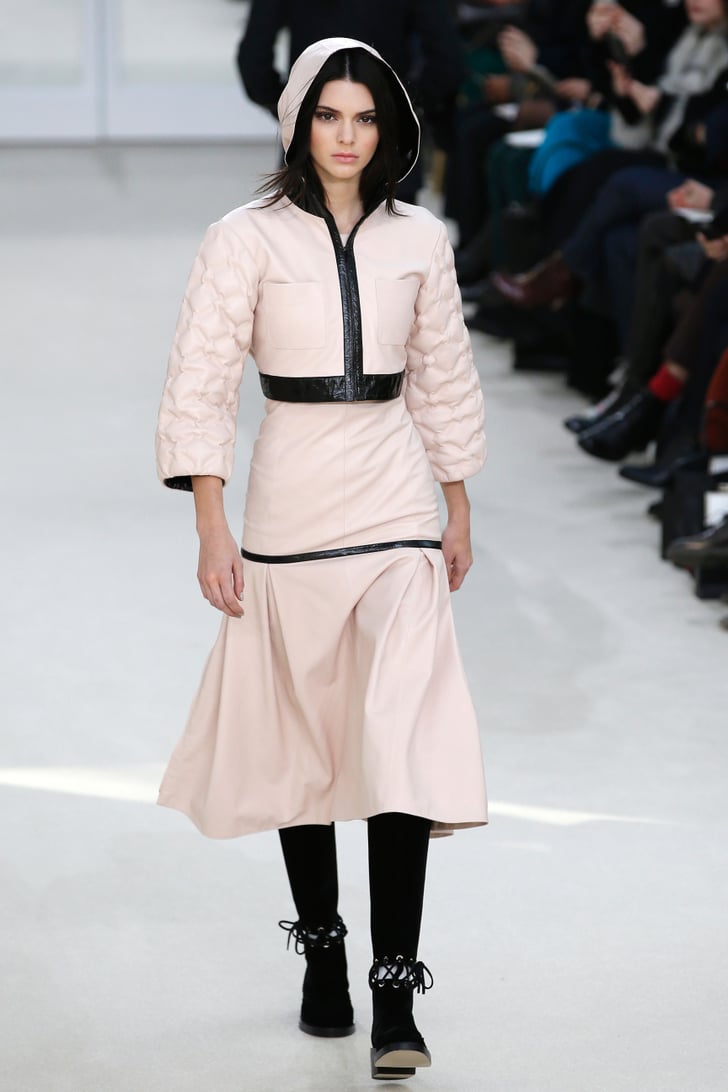 Kendall Jenner Walked in a Baby-Pink Puffer Dress | Chanel Runway Show ...