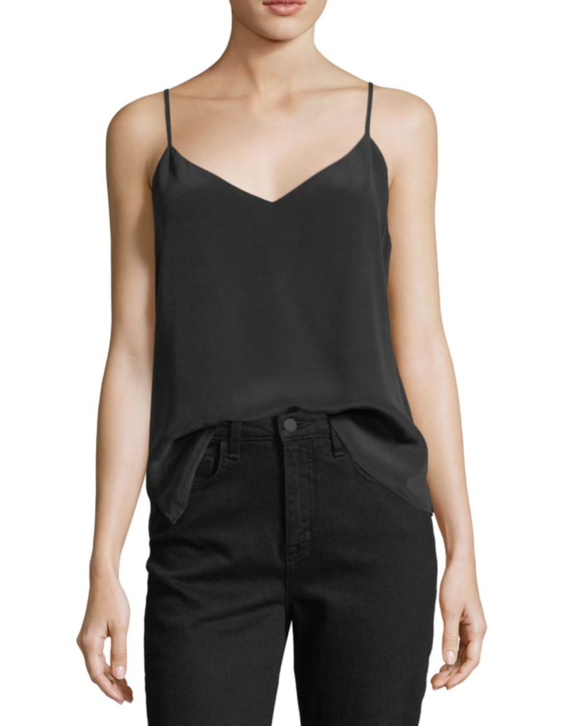 L'Agence Jane Spaghetti-Strap Silk Tank