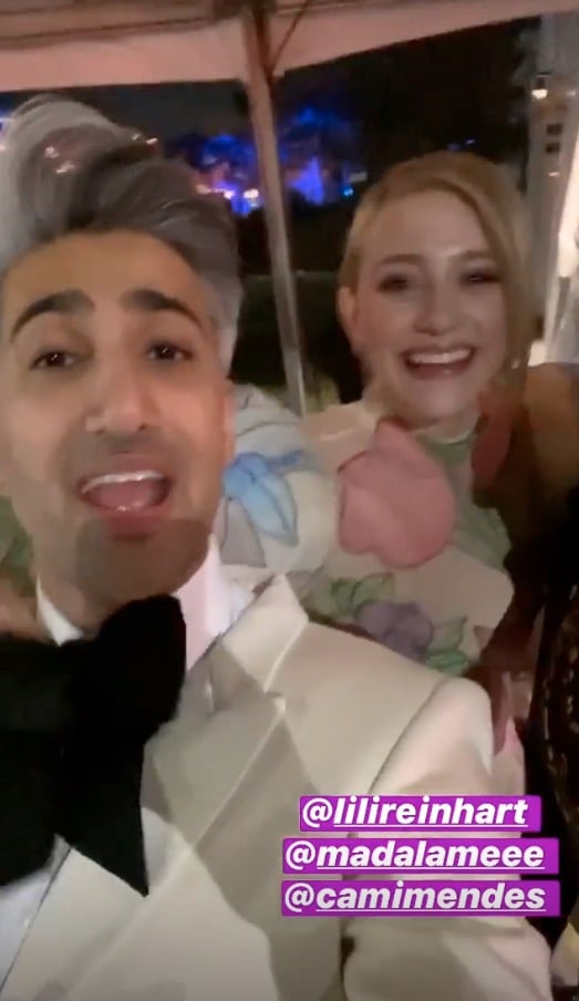 Tan France and Lili Reinhart at the Vanity Fair Oscars Party 2020