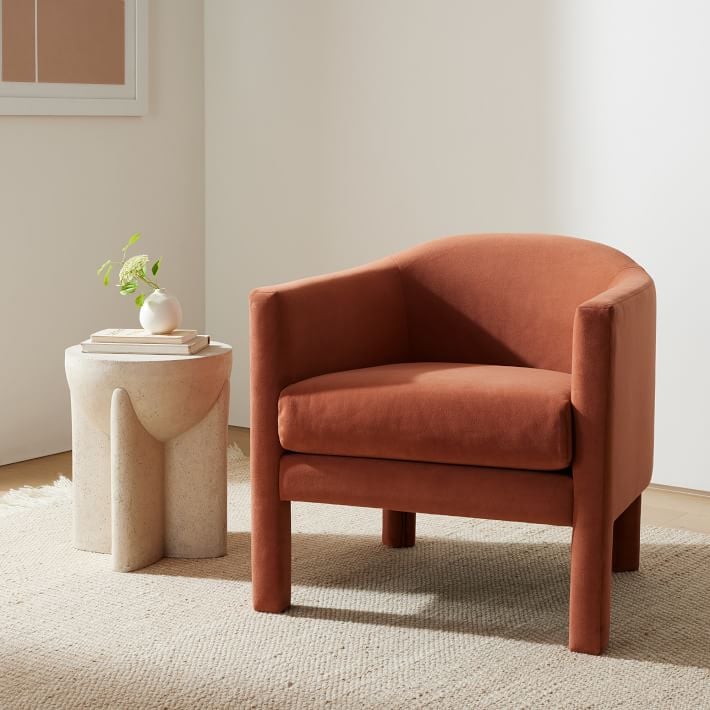 A Rust-Coloured Chair: West Elm Isabella Chair