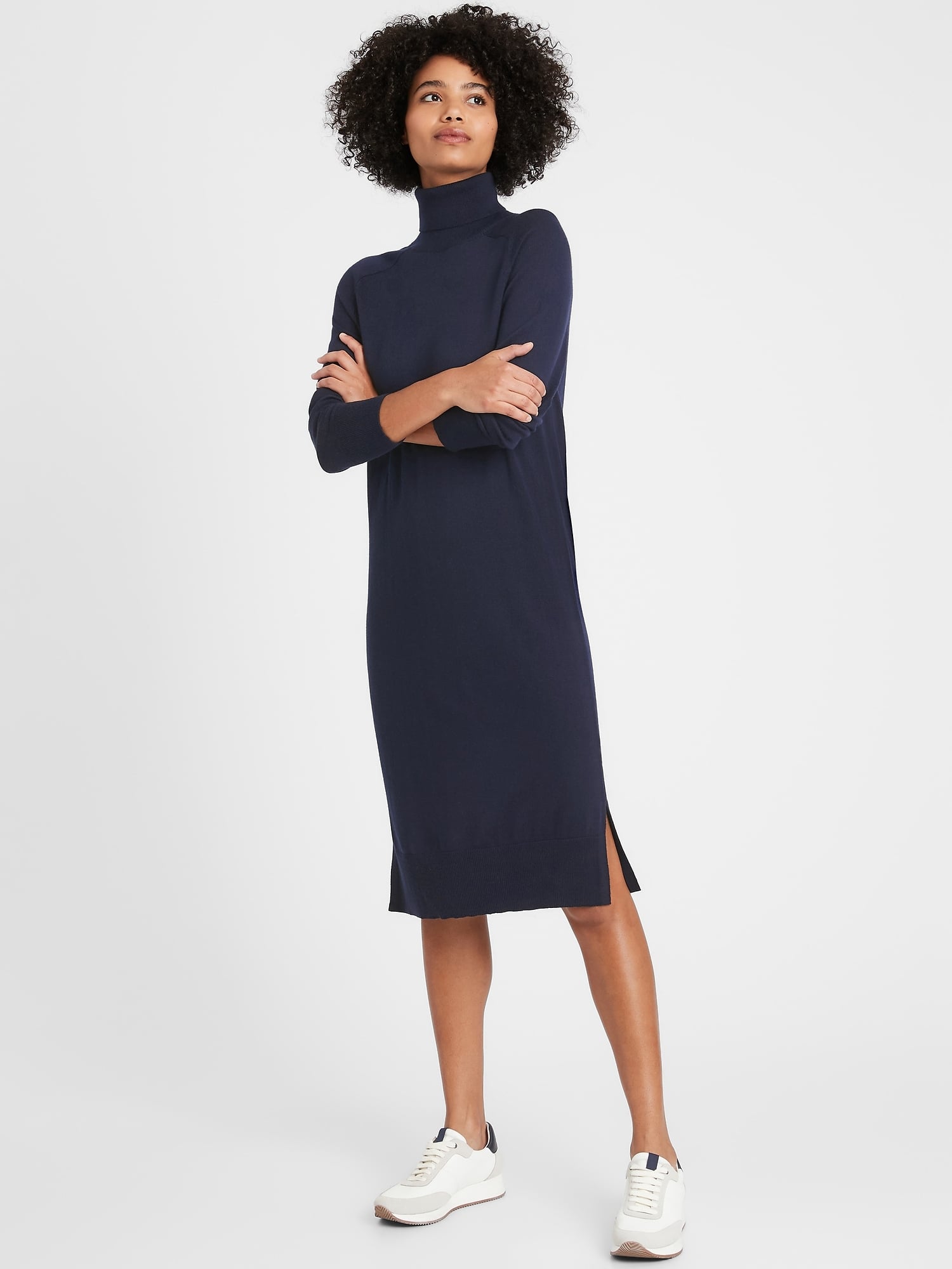 Washable Merino Turtleneck Sweater 